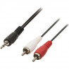 NEDIS Stereo Audio Cable - 3.5 mm Male - 2x RCA Male - 3.0 m - Noir