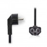 NEDIS Power Cable - Schuko Male Angled - IEC-320-C5 - 2.0 m - Noir
