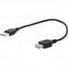 NEDIS USB 2.0 Cable - A Male - A Female - 1.0 m - Noir