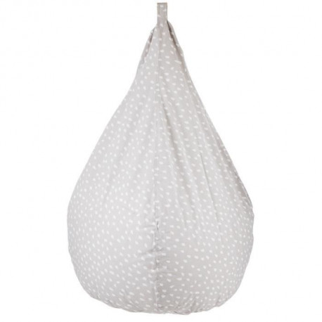 Poire Coton imprimée CHIPS - Gris - D 75 x H 110 cm