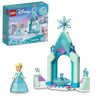 LEGO 43199 Disney La Cour du Château d'Elsa, Jouet de Construction pour Enfants, Mini-Poupée Reine des Neiges 2 et Robe Diamant