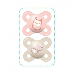 MAM Sucette Naissance - 0-2m - Silicone - Lot de 2 - Boite stérilisation - Tortue / Dauphin
