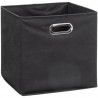 Boîte de rangement/tiroir pour meuble en tissu  31x31 cm - Gris anthracite