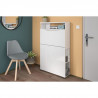 Console - Panneau de particules revetu mélamine Blanc Brillant -78,4X129,2X22,2 - Be alive
