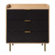 LINE Commode 3 tiroirs - Papier imitation bois et imprimé - L 80 x P 40 x H 85 cm