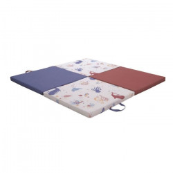 TINEO Tapis Malin Trésors de l'océan 3 en 1 - Evolutif - Déhoussable - 120x120 cm -