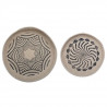 Lot de 2 Déco Murale - Panier Jute - Ø50 x 5,4 cm - Beige