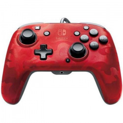 PDP Afterglow Manette Filaire Camouflage Rouge Pour Nintendo Switch - Licence Officielle - Port Jack Audio