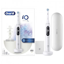 Oral-B iO Série 7 Brosse a Dents Électrique Rechargeable avec Manche Intelligence Artificielle, Blanche