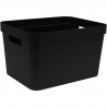 Boîte de rangement Décor Stone 30 L - Noir - 43 x 33 x 25,7 cm - EDA PLASTIQUE
