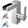 SCHÜTTE Robinet mitigeur lavabo - LED - Bec cascade